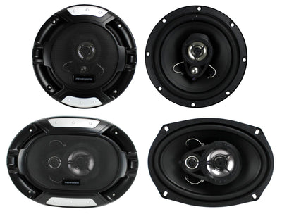 2) New Renegade RX62 6.5" 200 Watt + 2) RX693 6x9" 300 Watt 3-Way Car Speakers