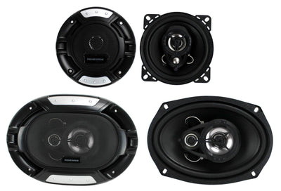 2) Renegade RX42 4" 120 Watt + 2) RX693 6x9" 300 Watt 3-Way Car Audio Speakers