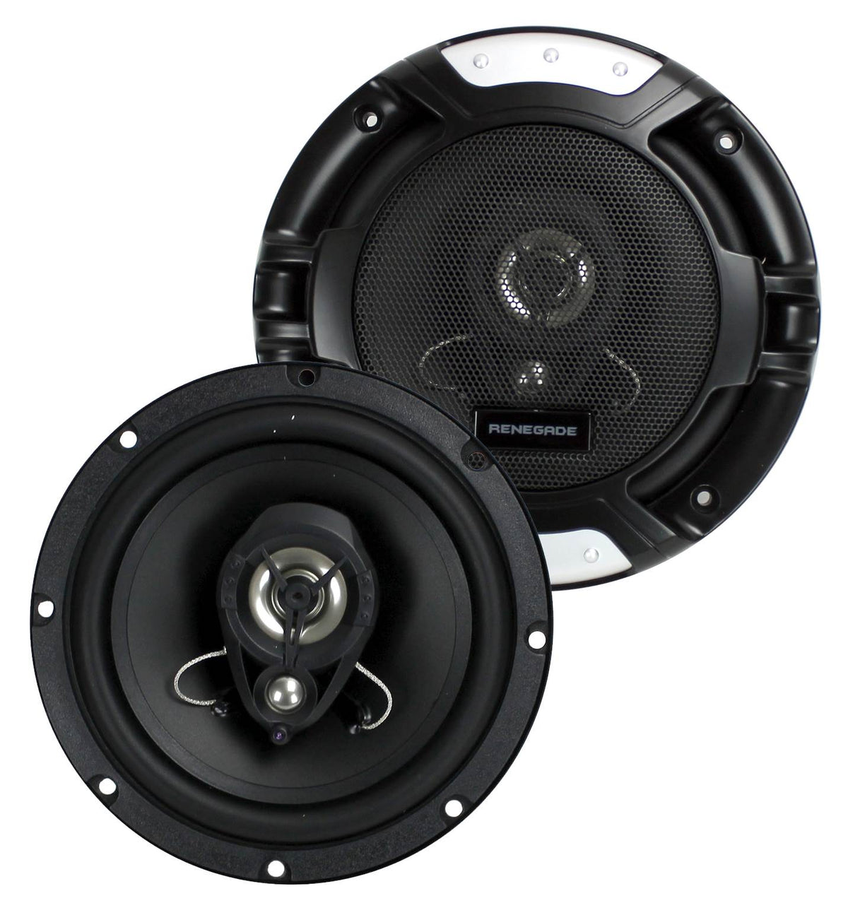 2) Renegade RX42 4" 120 Watt + 2) RX62 6.5" 200 Watt 3-Way Car Audio Speakers
