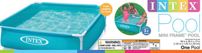 Intex Mini Frame Kiddie 4 x 4 Foot Beginner Frame Pool, Blue (Open Box) (4 Pack)