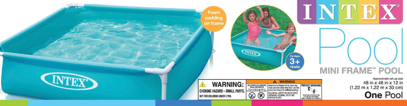 Intex Mini Frame Kiddie 4 x 4 Foot Beginner Frame Pool, Blue (Open Box) (4 Pack)