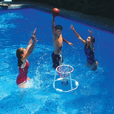 Swimline Pool Basketball Game w/ Ball & UFO Lounge Chair w/ Squirt Gun (2 Pack) - VMInnovations