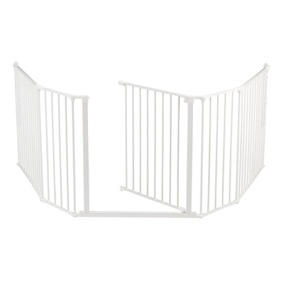 BabyDan Flex Hearth 35.4-109.5" XL Size Safety Baby Gate for Fireplace, White