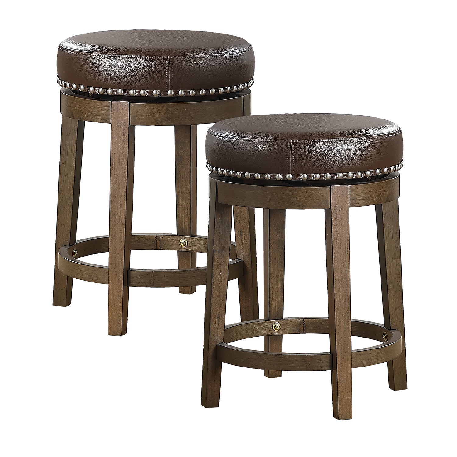 Lexicon Whitby 25 Inch Counter Height Swivel Seat Stool (2 Pack) (Open Box) - VMInnovations