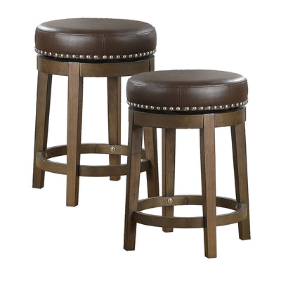 Lexicon Whitby 25 Inch Counter Height Swivel Seat Stool (2 Pack) (Open Box) - VMInnovations