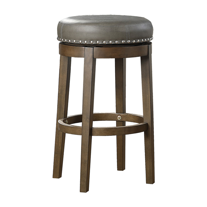 Lexicon Whitby 30.5 Inch Pub Round Swivel Seat Bar Stool, Gray (2 Pack) (Used)