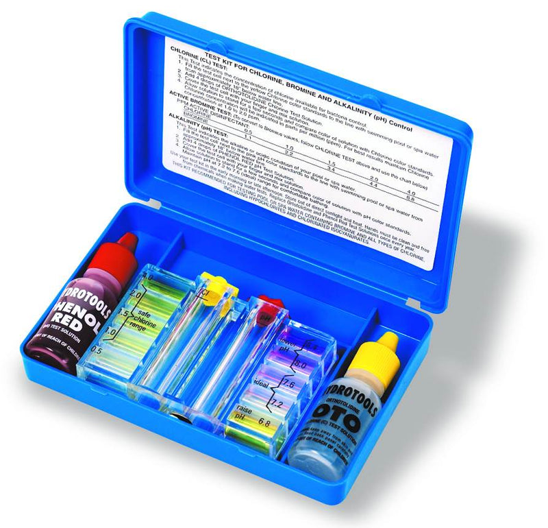 HydroTools Deluxe Two Way Swimming Pool Chlorine Water Testing Kit (Open Box)
