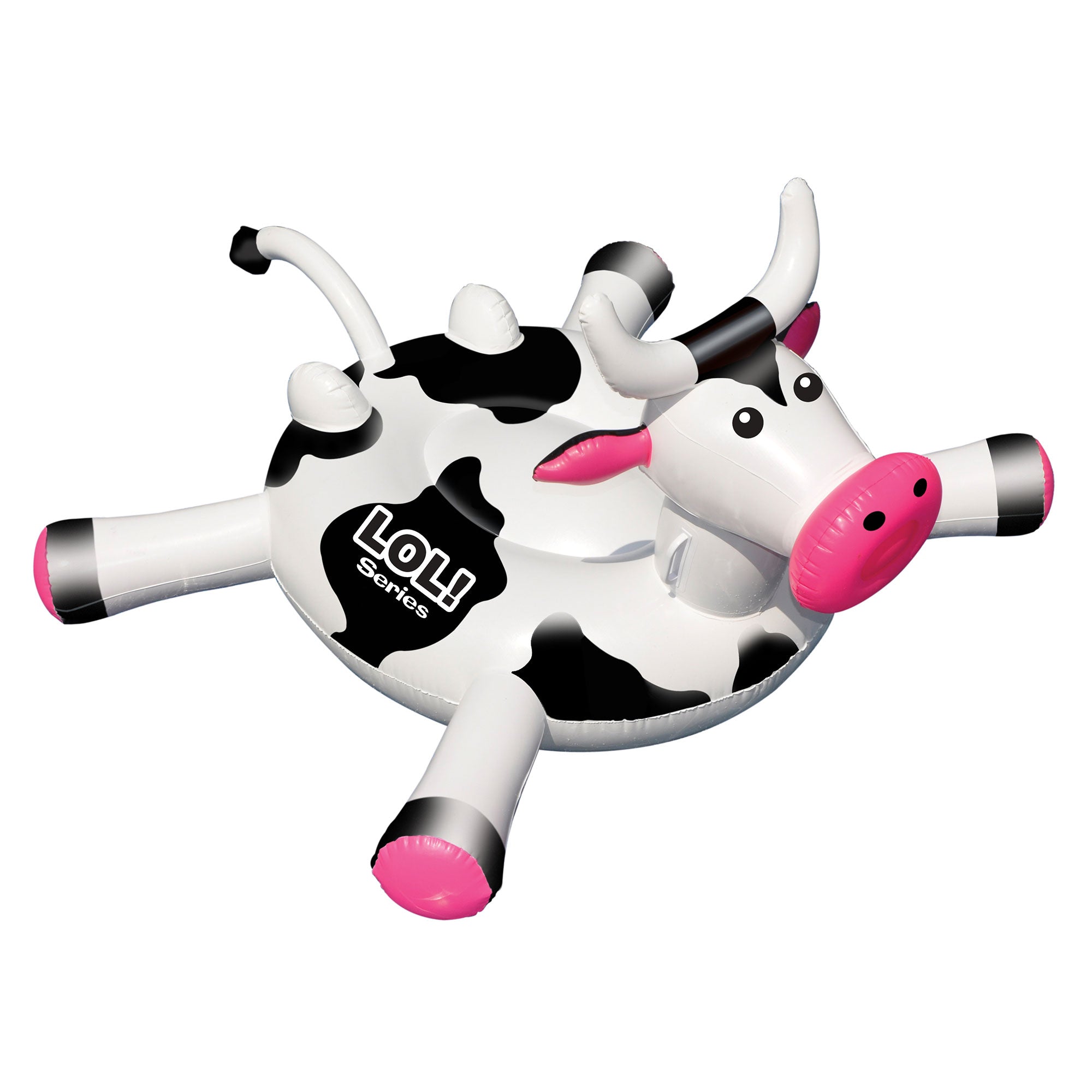 Swimline 90268 Swimming Pool Kids Rideable Inflatable Cow Toy w/ Electric Pump