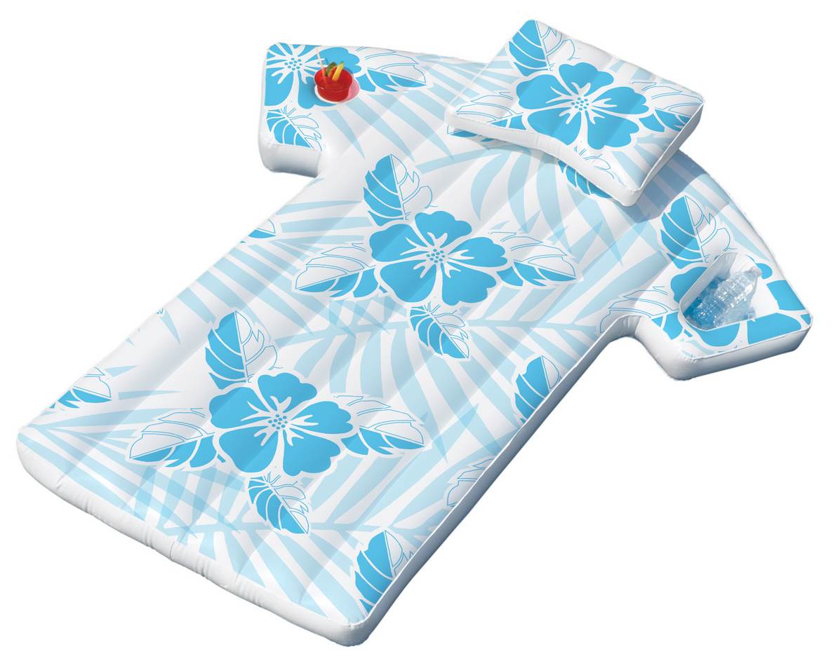 Swimline 90604 Inflatable Swimming Pool Hawaiian Shirt Float Lounger (Open Box)