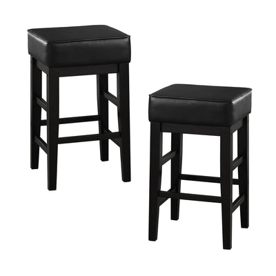 Lexicon 24 Inch Wooden Counter Stool Faux Leather Seat Barstool (For Parts)