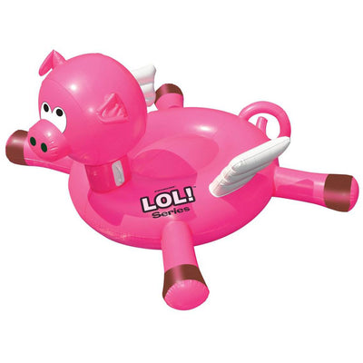 Swimline LOL Swimming Pool Giant Rideable Flying Pig Inflatable Float (Open Box)