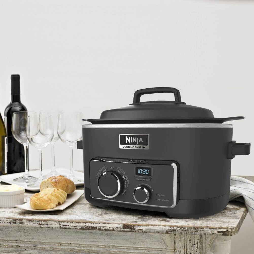Ninja MC702 Multi Cooker 3-in-1 - 6 Quart 1200W w/ Pans (Dented Sides)