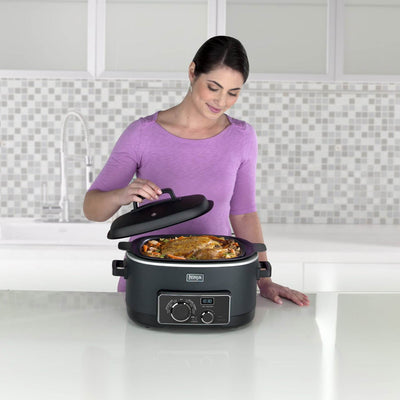 Ninja MC702 Multi Cooker 3-in-1 Cooking System 6 Quart 1200W w/ Pans (Open Box)