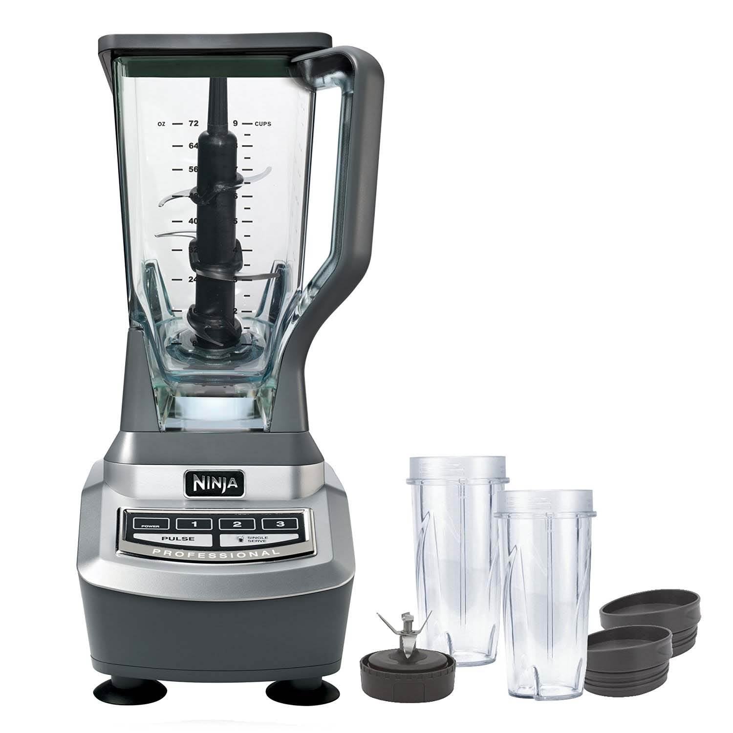 Ninja Professional 1100 Watt Blender (BL740) w/Nutri Cup & Pitcher (Open Box)