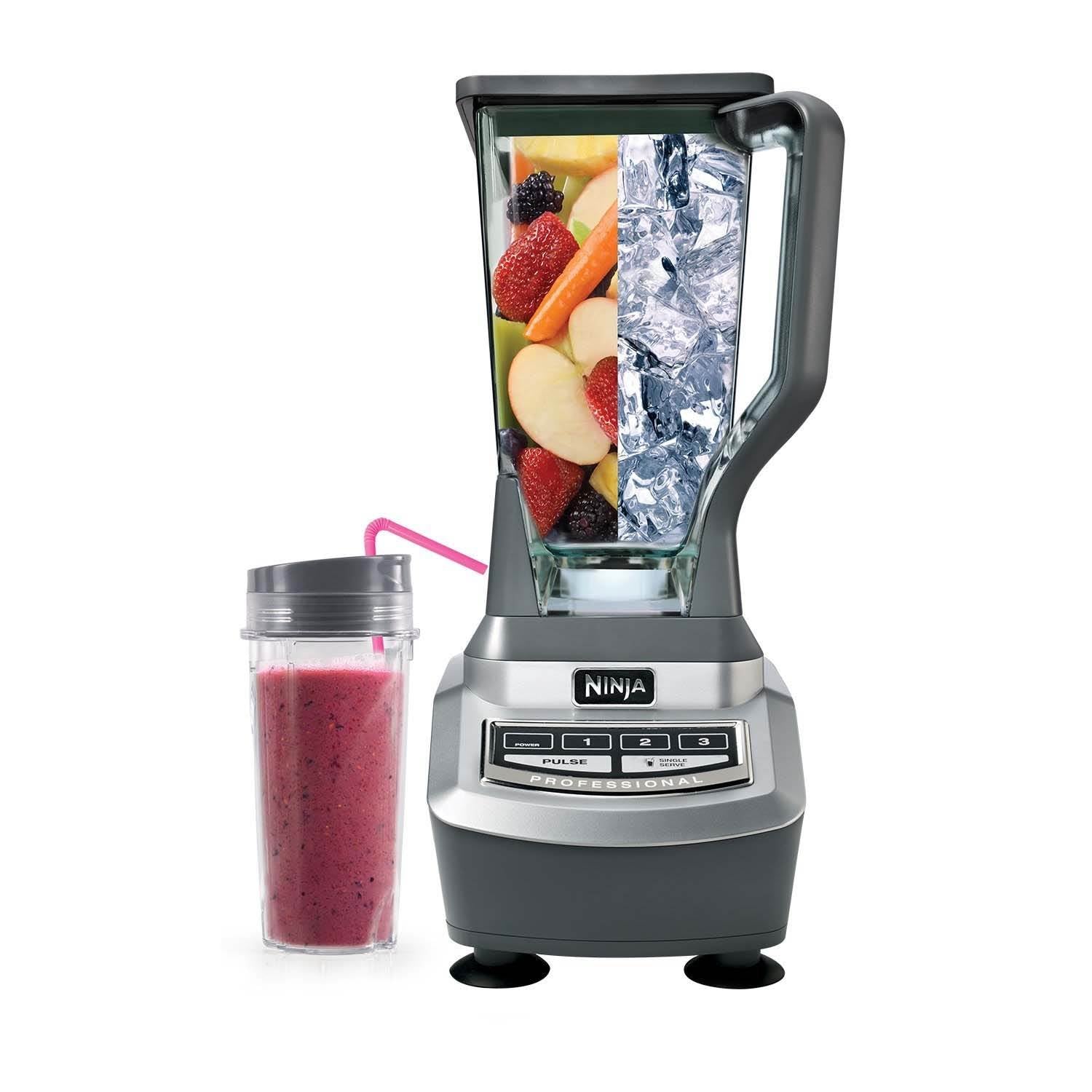 Ninja Professional 1100 Watt Blender (BL740) w/Nutri Cup & Pitcher (Open Box)