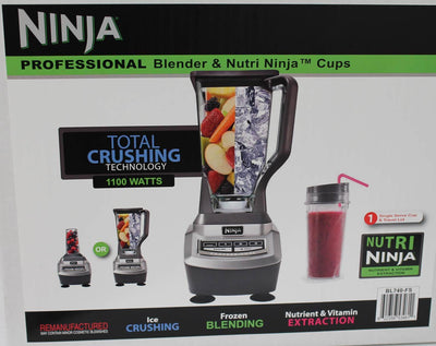 Ninja 1100W Professional Blender w/Single Serve BL740REF (Refurb) (For Parts)