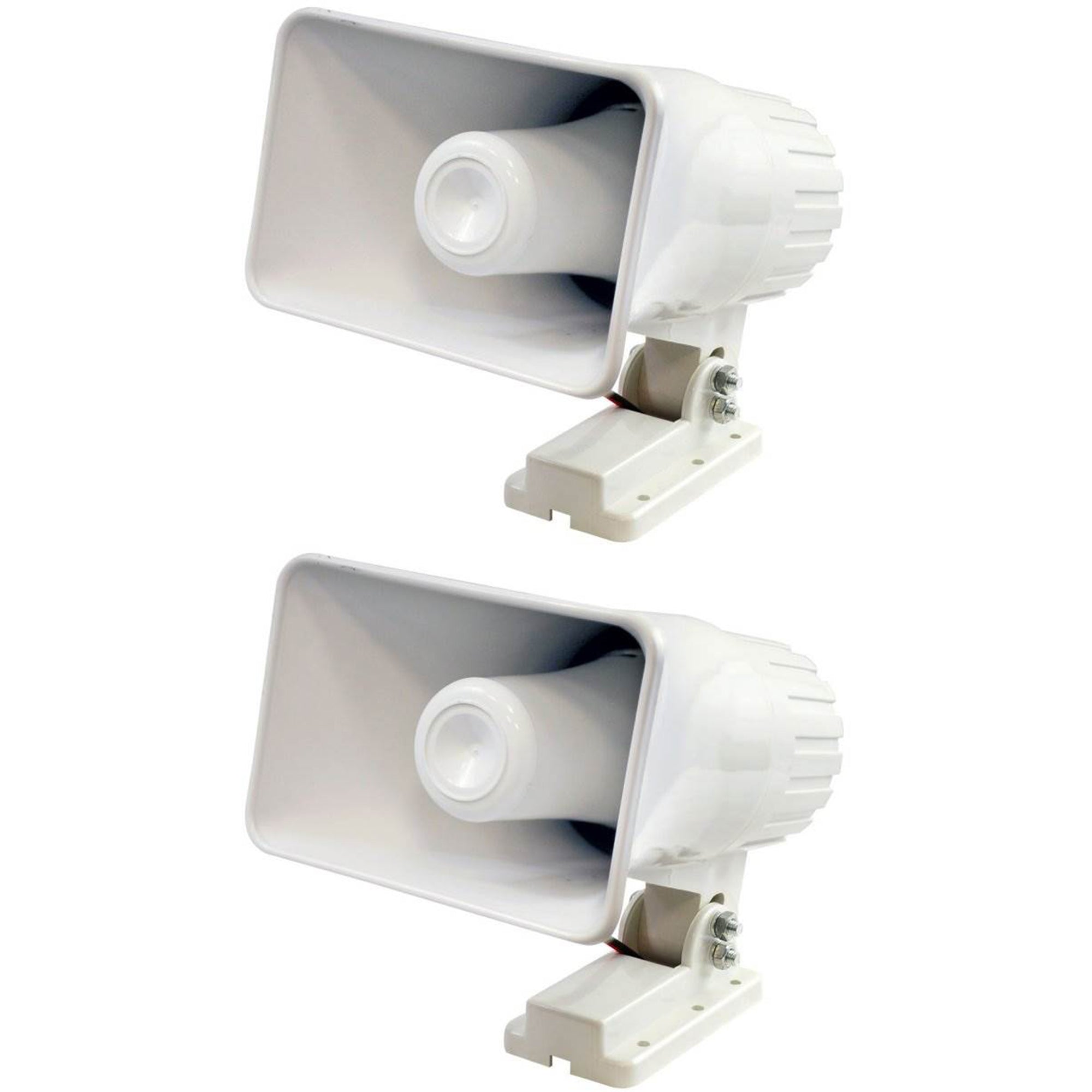 Pyle Pro 6" 50 Watts 8 Ohms Indoor and Outdoor PA Horn Speaker, White (2 Pack) - VMInnovations