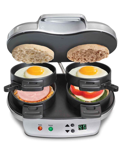 Hamilton Beach 25490 Dual Breakfast Sandwich Maker Kitchen Countertop (Open Box)