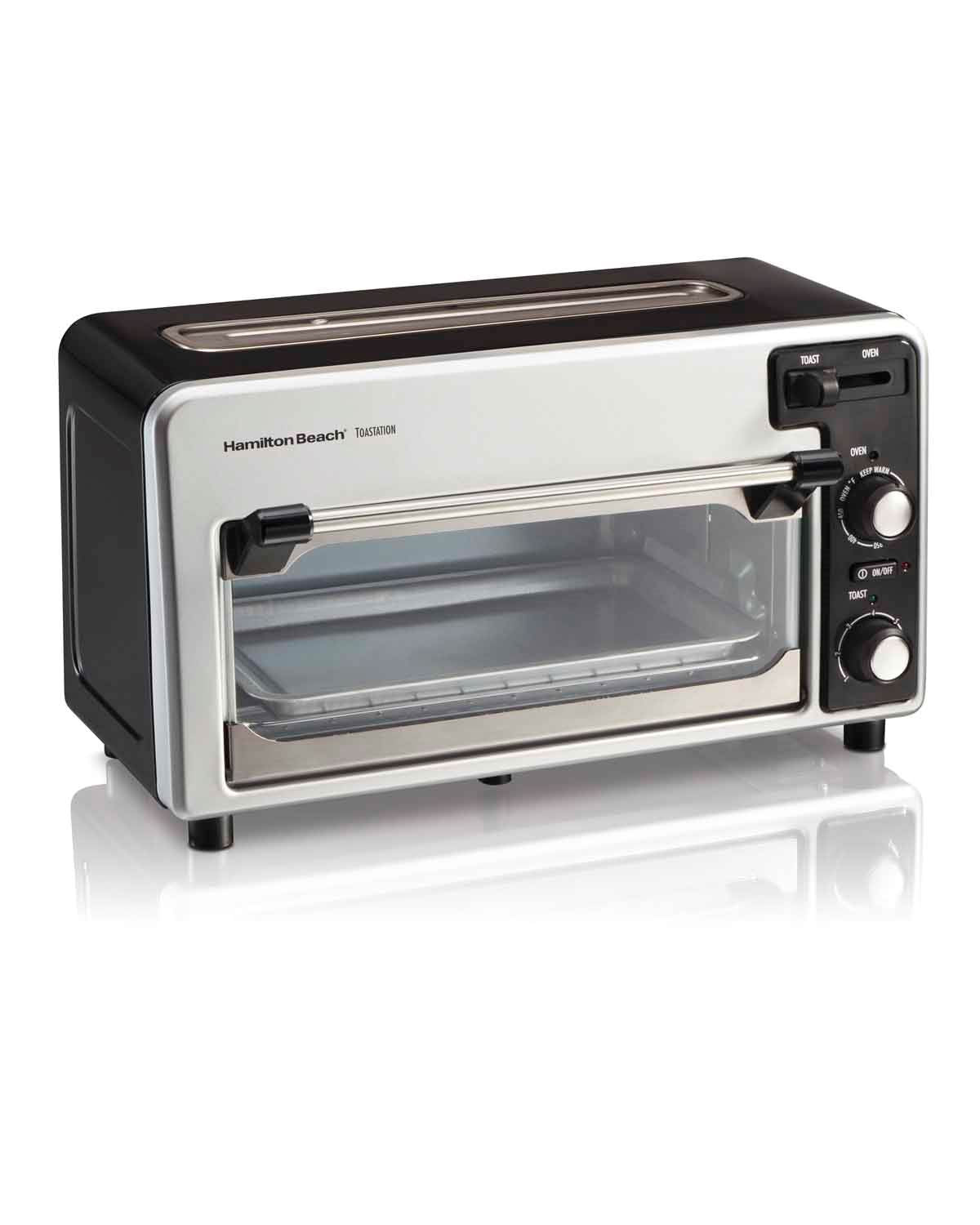 Hamilton Beach 22720 Toastation Toaster Oven Wide Toaster Combo Black (Open Box)