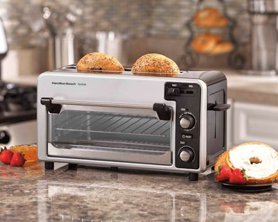 Hamilton Beach 22720 Toastation Toaster Oven Wide Toaster Combo Black (Open Box)