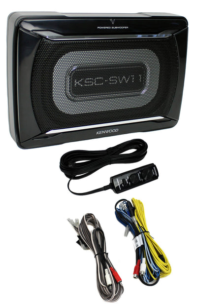 Kenwood KSC-SW11 8-1/4x5-1/8" 150W Low-Profile Amplified Car Subwoofer(Open Box)