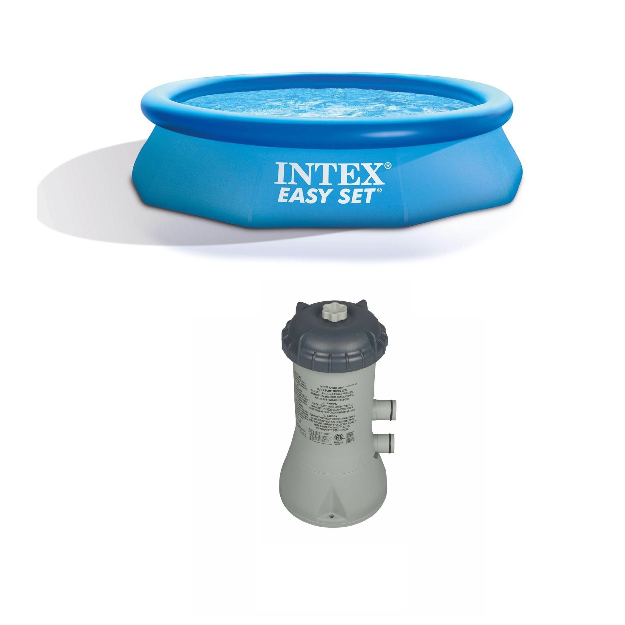 Intex 10’ x 30'" Above Ground Inflatable Pool and Cartridge Filter Pump System - VMInnovations