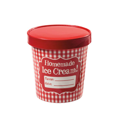 Hamilton Beach Red Pint Ice Cream Freezer Sealed Storage Tubs, 8 pack (Open Box)