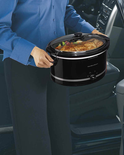 NEW Hamilton Beach 33250 5 Qt. Portable Slow Cooker w/Bonus Party Dipper Warmer