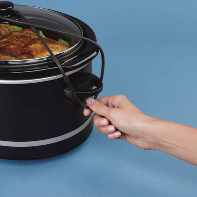 NEW Hamilton Beach 33250 5 Qt. Portable Slow Cooker w/Bonus Party Dipper Warmer