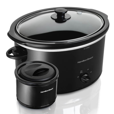 Hamilton Beach 8 & 5 Quart Portable Slow Cookers w/Bonus Party Dipper Set- 33182