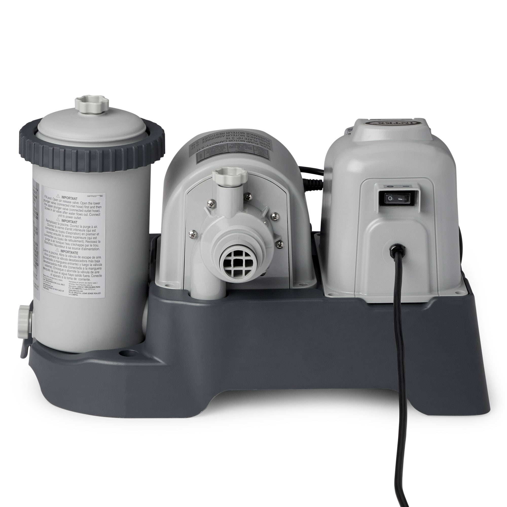 Intex 120V Krystal Clear Saltwater System Pool Chlorinator & Pump (Open Box)