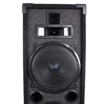 VM Audio 8 Inch 800 Watt 4 Way DJ Passive Loud Speaker System + Tripod Stand
