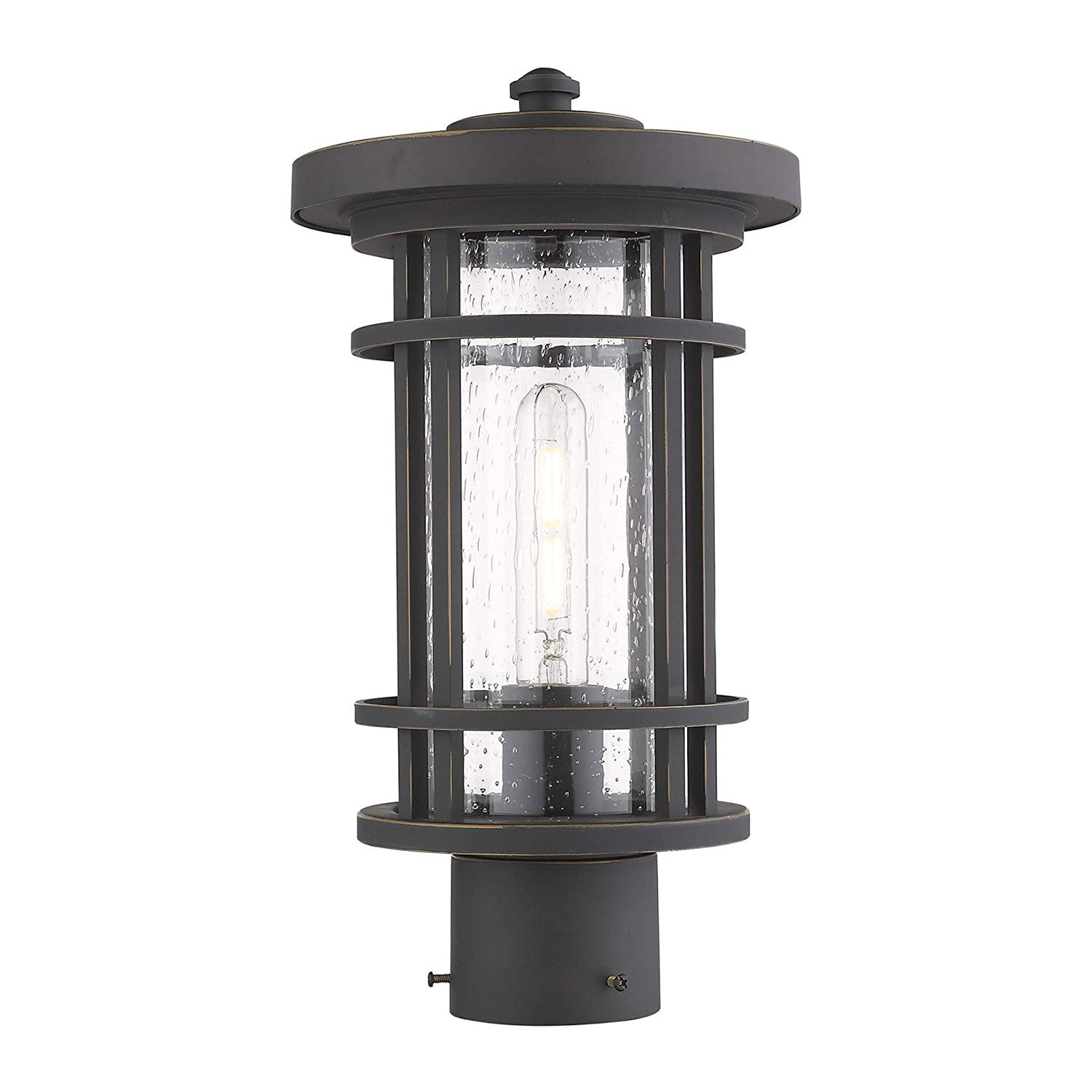 Z-Lite 570PHM-533PM-ORB Jordan 17-Inch Modern Outdoor Metal Post Light, Bronze