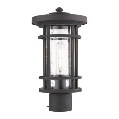 Z-Lite 570PHM-533PM-ORB Jordan 17-Inch Modern Outdoor Metal Post Light, Bronze