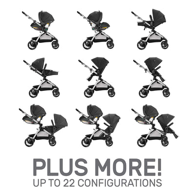 Evenflo Pivot Xpand Stroller & SafeMax Infant Car Seat System, Black (Open Box)
