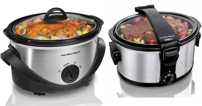 Hamilton Beach 7 & 4 Quart Two Appliance Slow Cooker Bundle | 33472 + 33141