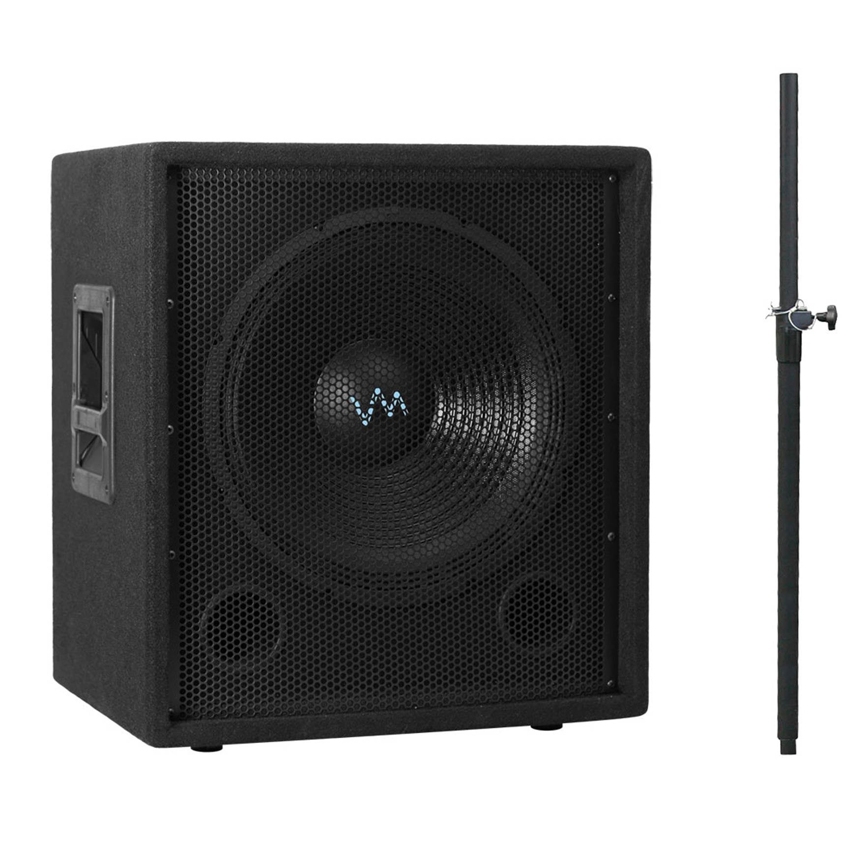 VM Audio VAS12SUB 12" 1000 Watt Passive Sub DJ Subwoofer + Speaker Mounting Pole