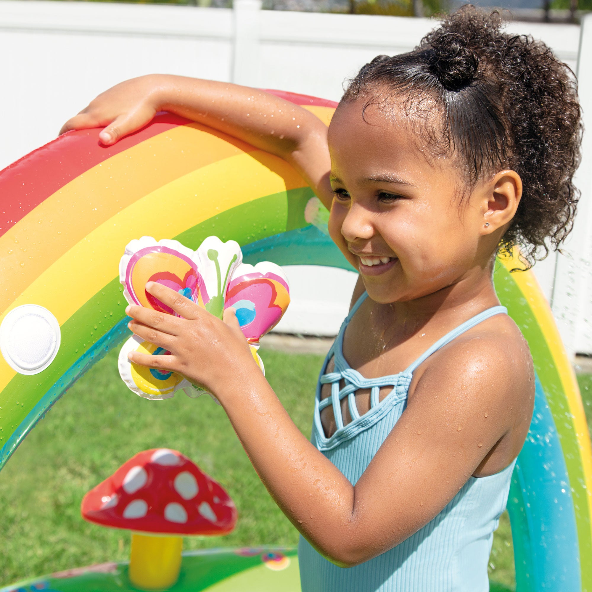 Intex 57154EP Inflatable My Garden Water Filled Play Center w/ Slide (Open Box) - VMInnovations