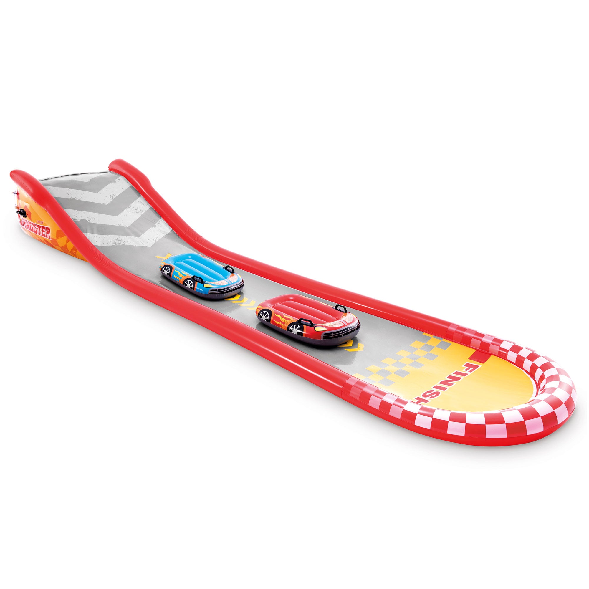 Intex 58x13" Inflatable Sunset Pool and 221" Racing Water Slide w/ 2 Surf Riders - VMInnovations