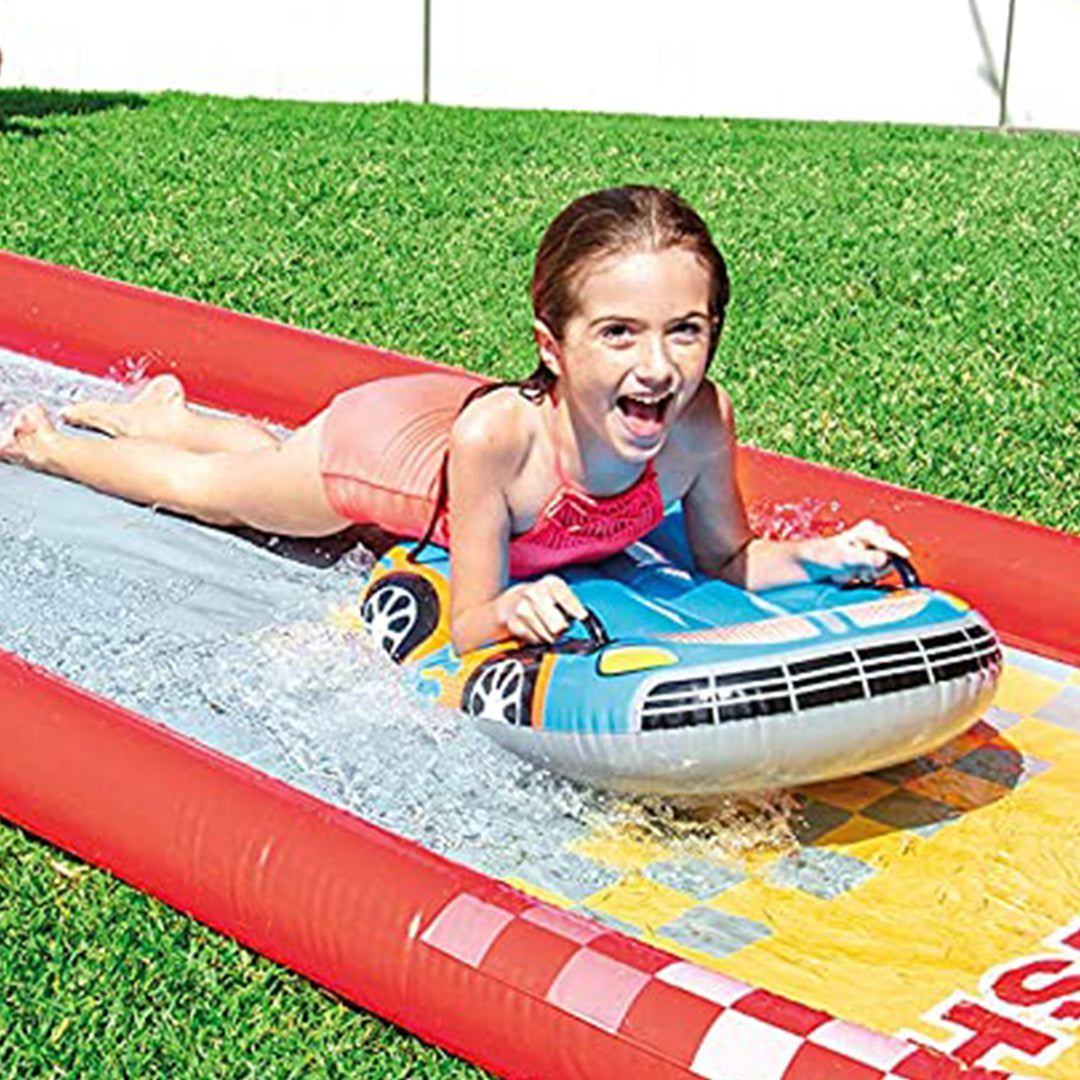 Intex 57167EP 221 Inch Inflatable Racing Fun Water Slide with 2 Surf Riders