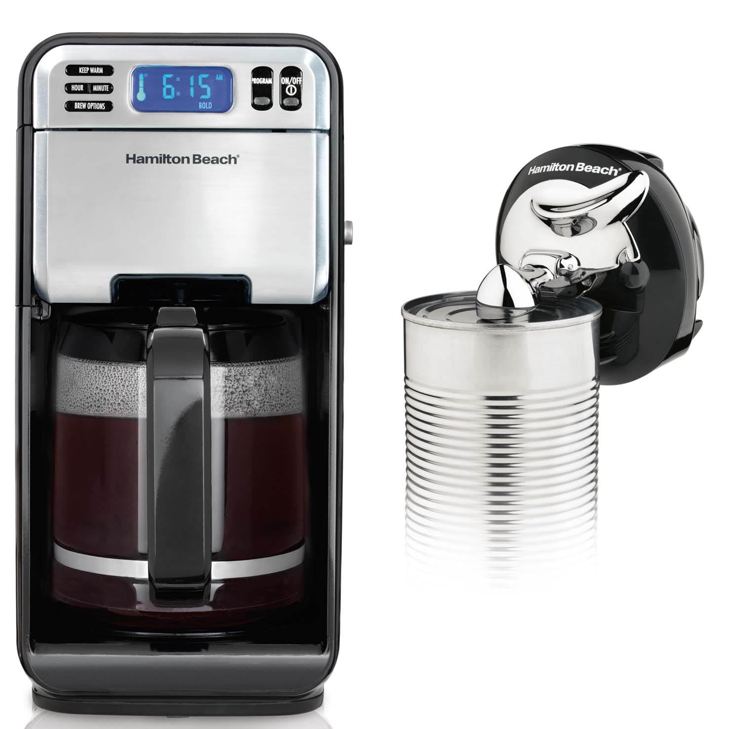 Hamilton Beach 46201 LCD Programmable 12-Cup Coffee-Maker w/Cordless Can Opener