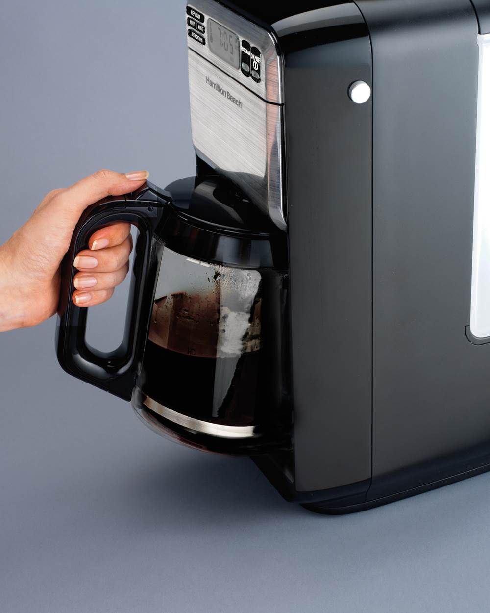 Hamilton Beach 46201 LCD Programmable 12-Cup Coffee-Maker w/Cordless Can Opener