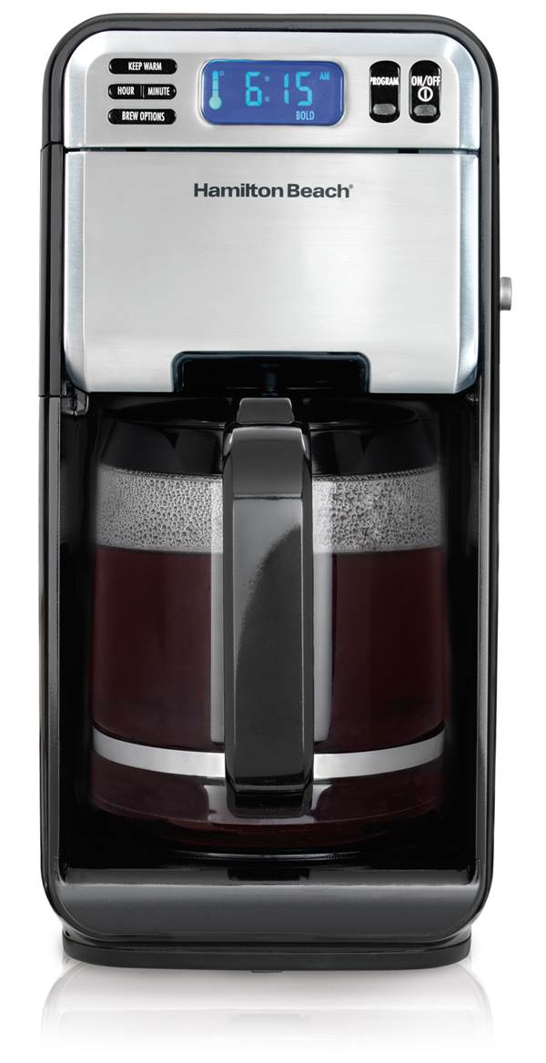 Hamilton Beach 46201 LCD Programmable 12-Cup Coffee-Maker w/Cordless Can Opener