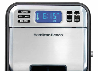 Hamilton Beach 46201 LCD Programmable 12-Cup Coffee-Maker w/Cordless Can Opener