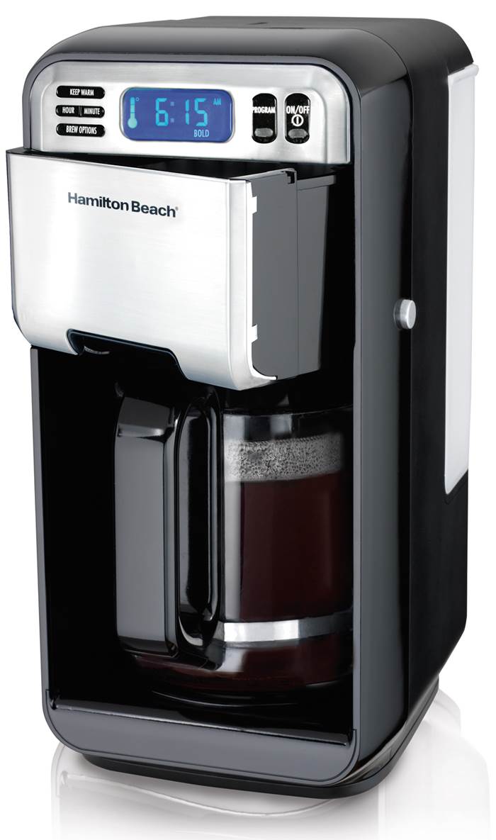 Hamilton Beach 46201 LCD Programmable 12-Cup Coffee-Maker w/Cordless Can Opener
