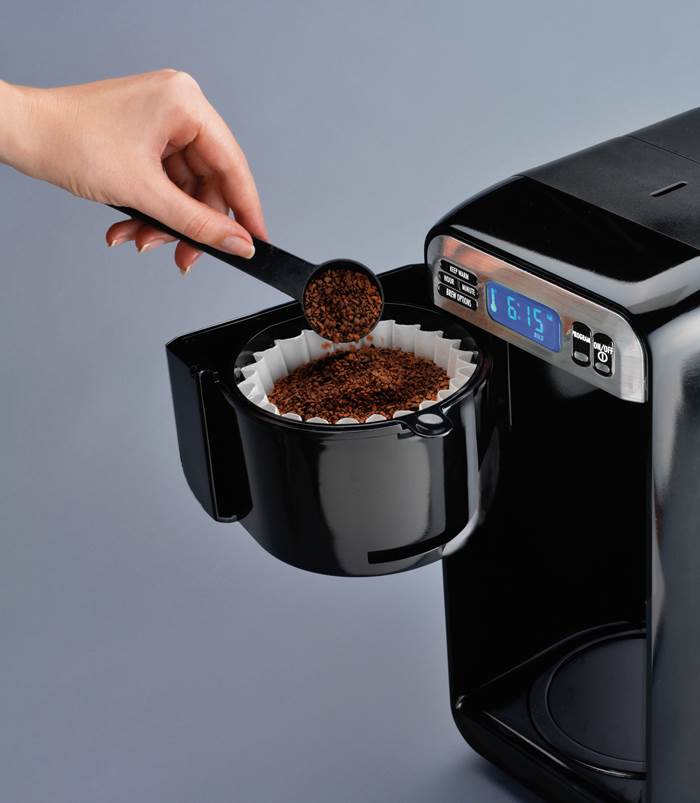 Hamilton Beach 46201 LCD Programmable 12-Cup Coffee-Maker w/Cordless Can Opener