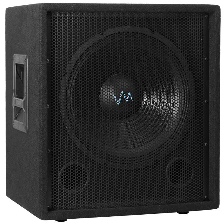 VM Audio VAS38P 8" 400W 3 Way DJ Passive Speaker + 12" DJ Subwoofer + Pole