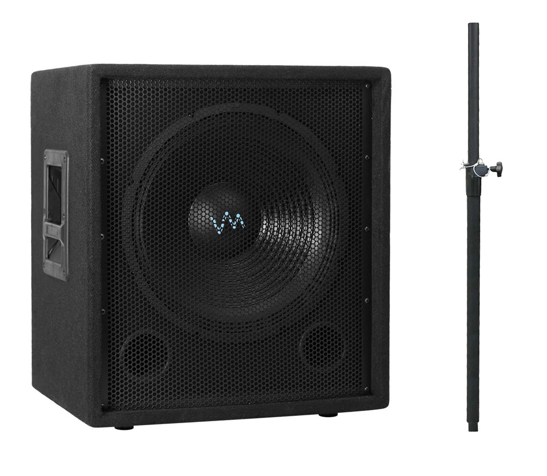 VM Audio VAS15SUB 15" 1500 Watt Passive Sub + VAS310P 10" DJ SPEAKER + Pole