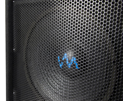 VM Audio VAS15SUB 15" 1500 Watt Passive Sub + VAS310P 10" DJ SPEAKER + Pole