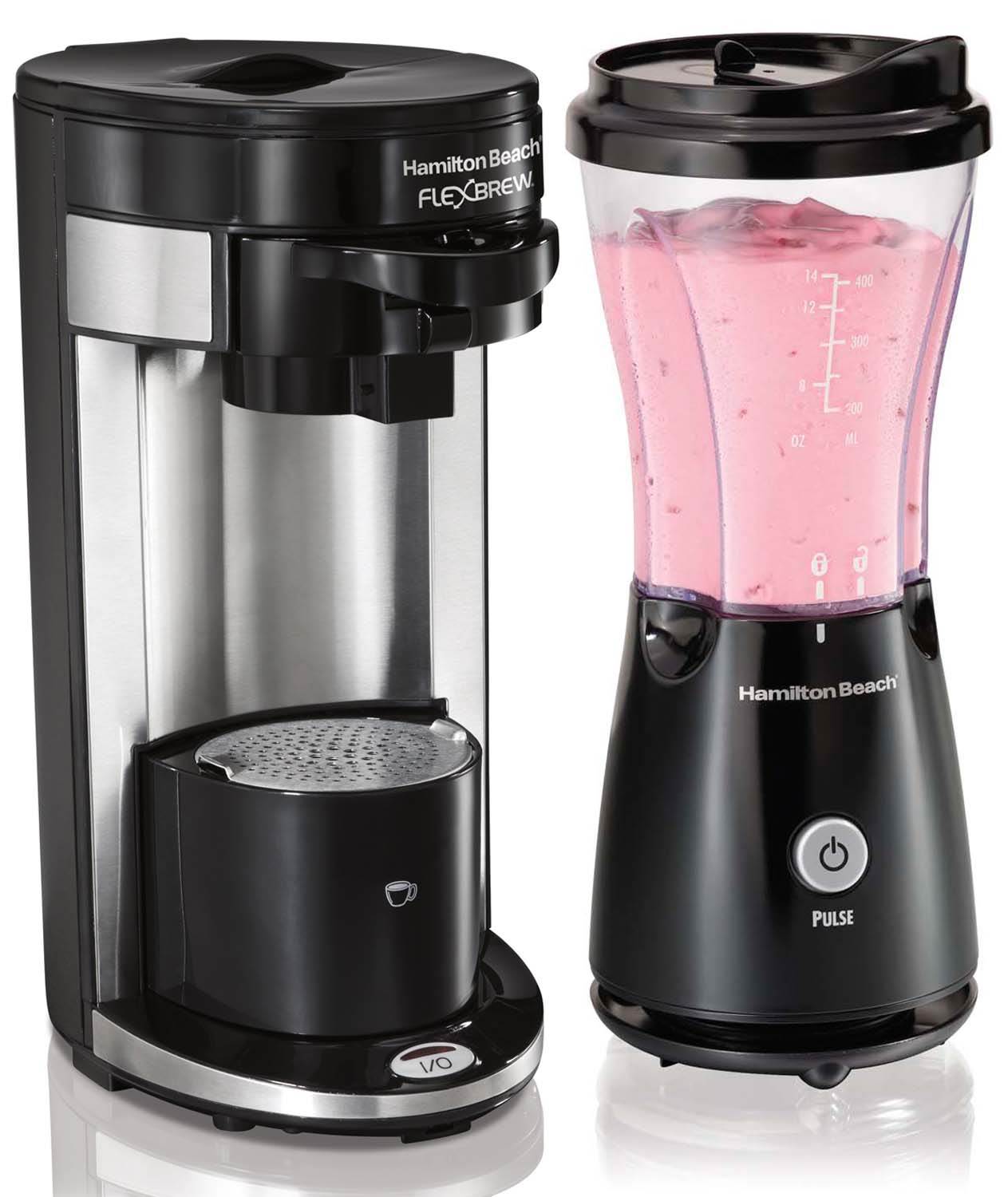 Hamilton Beach FlexBrew Single Serve Coffee Maker Machine and Personal Blender